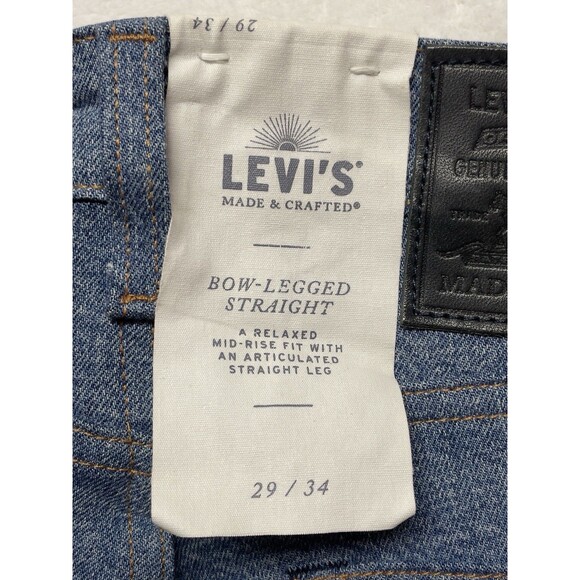 Levi's Made & Crafted Men's W29 L31 Bow Articulated Straight Legged Rodeo Jeans - Picture 4 of 14